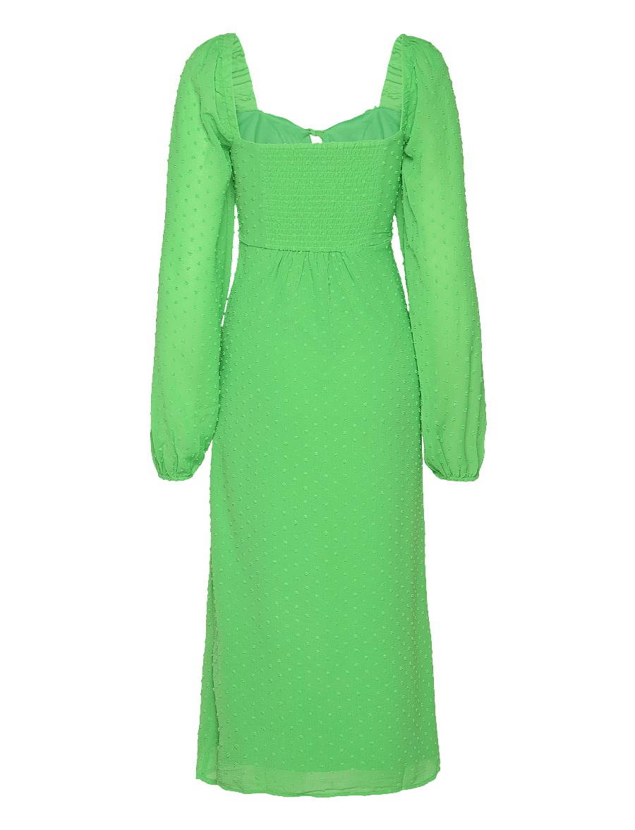 Gina Tricot - Gathered dot midi dress - konfirmationstøj - poison green (9955) - 1