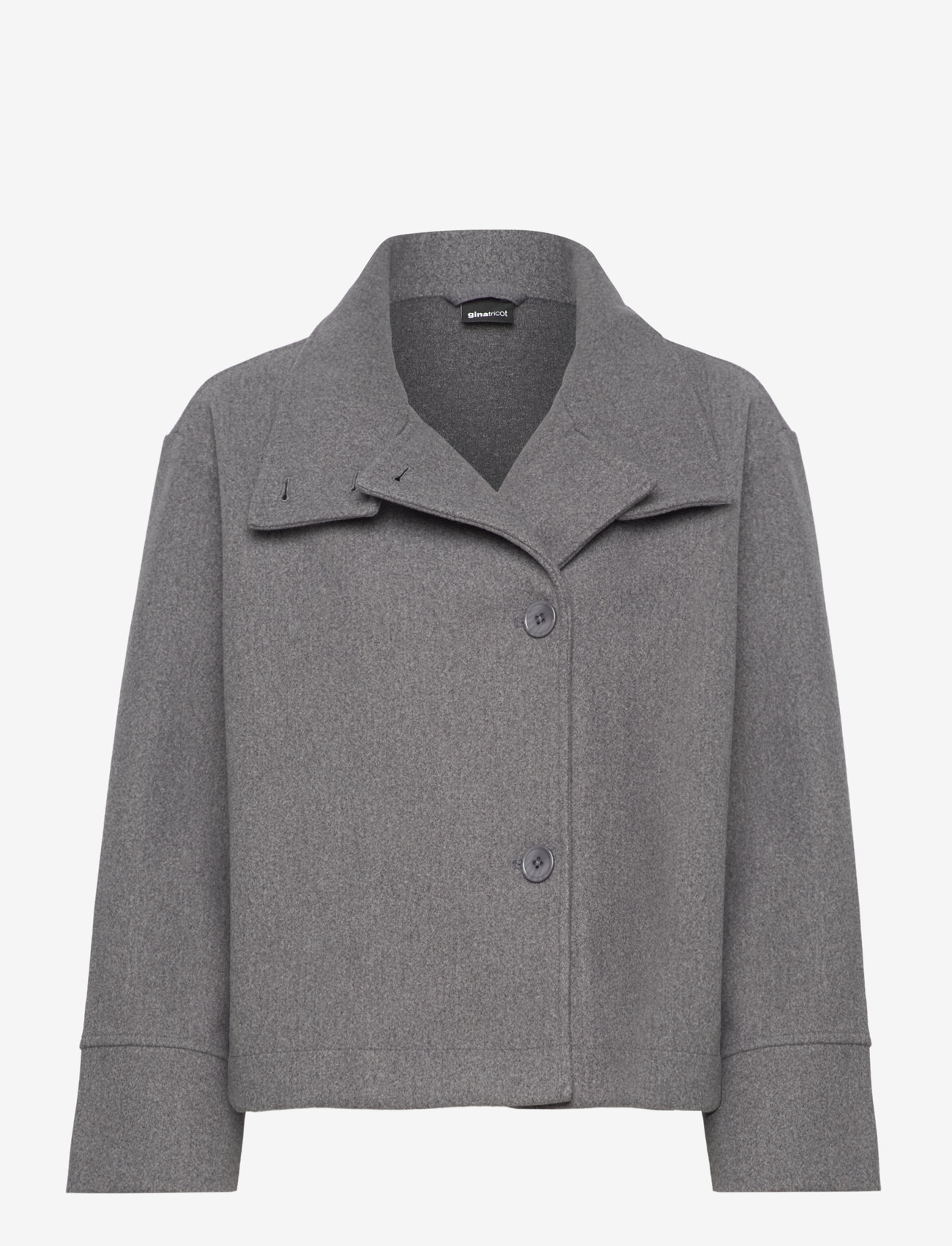 Gina Tricot - Short felt jacket - grey melange (8181) - 0