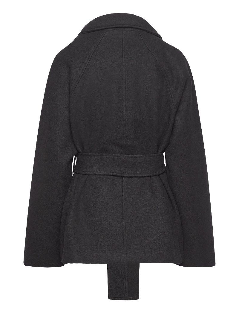 Gina Tricot - Belted short coat - talvitakit - black (9000) - 1