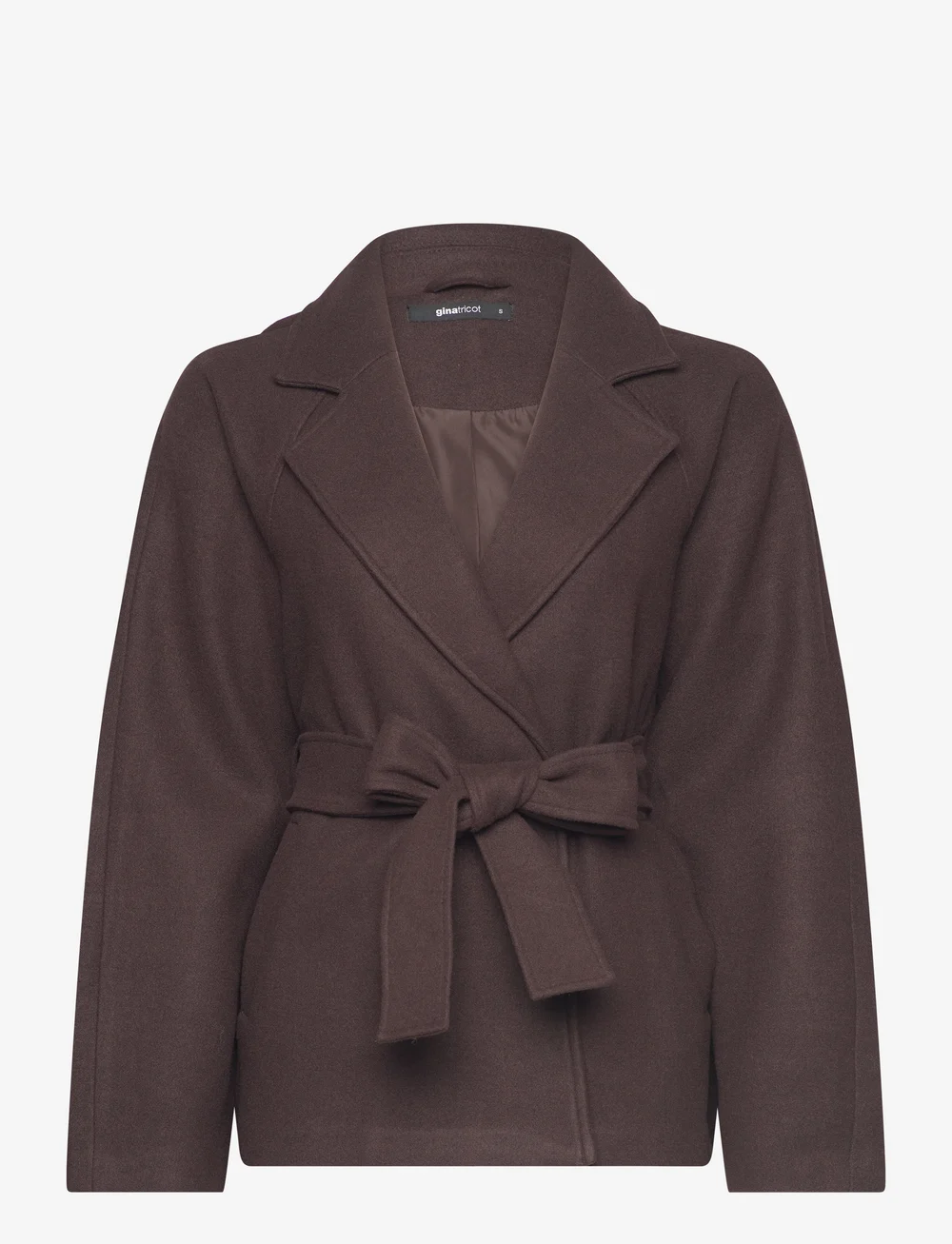 Belted short jacket sales