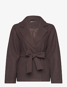 Belted short coat, Gina Tricot