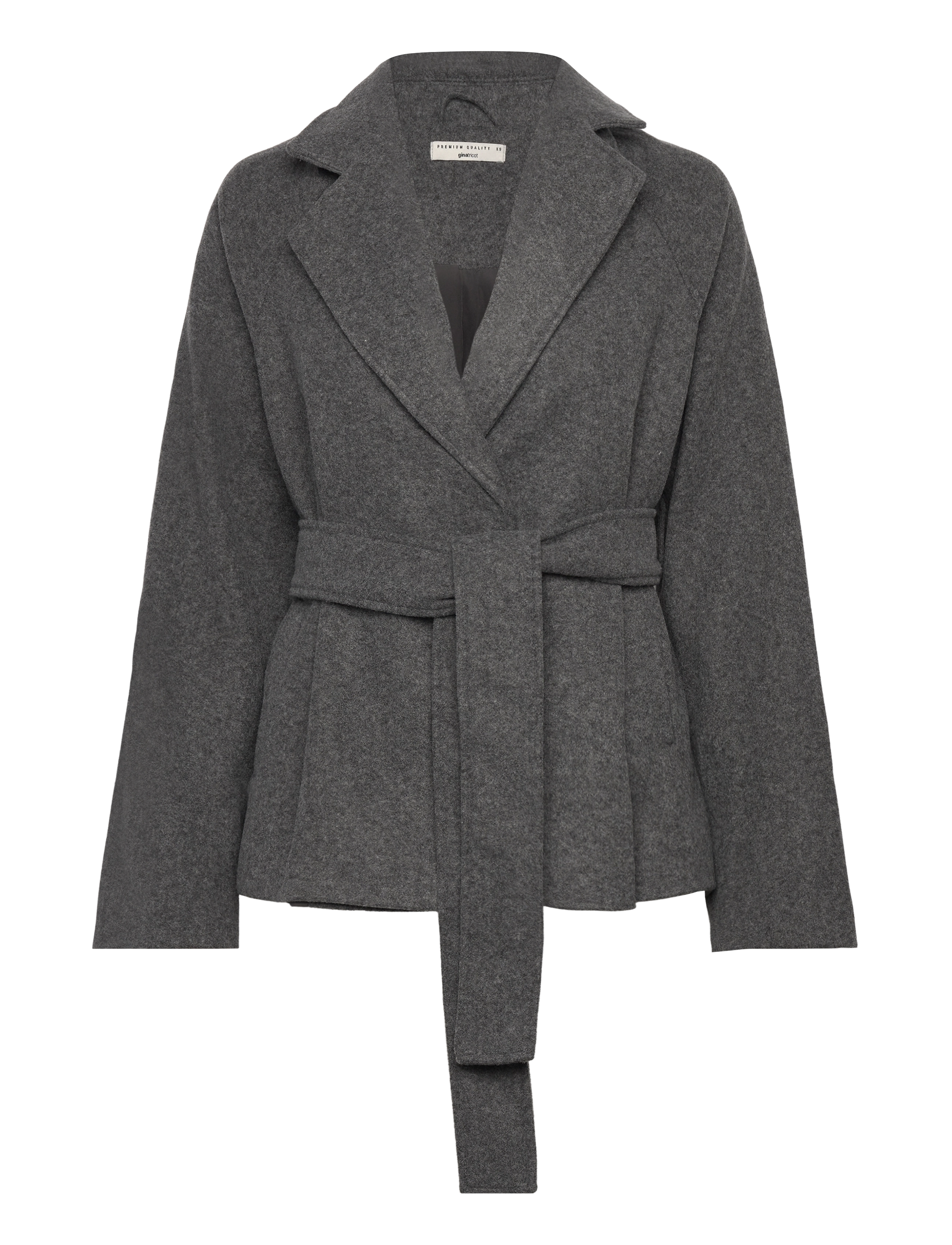 Gina Tricot Belted short coat - Transitional Layering - GREY MELANGE (8181) / grey