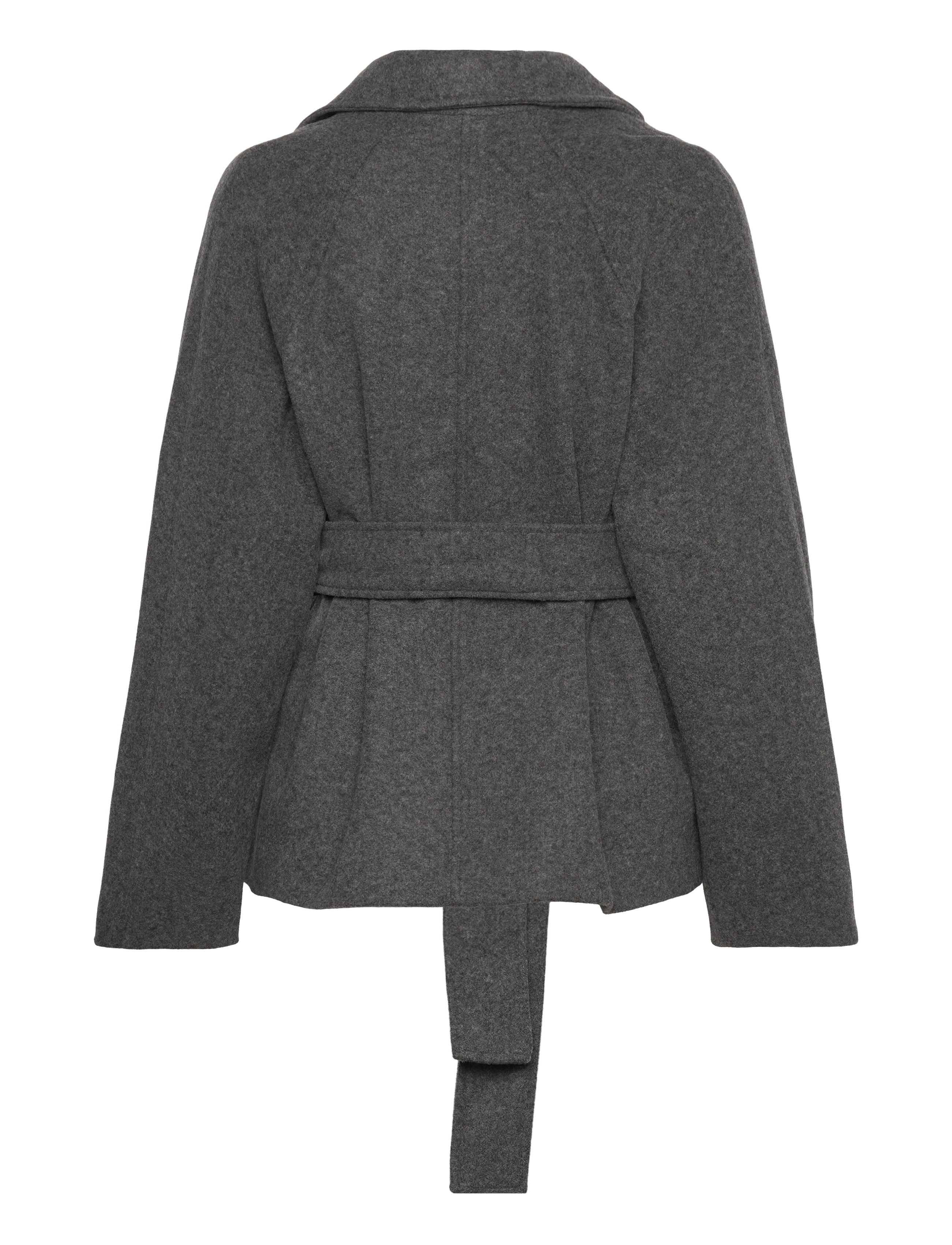 Gina Tricot - Belted short coat - vinterjackor - grey melange (8181) - 1