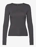 Soft touch crew neck top - STONE (7419)