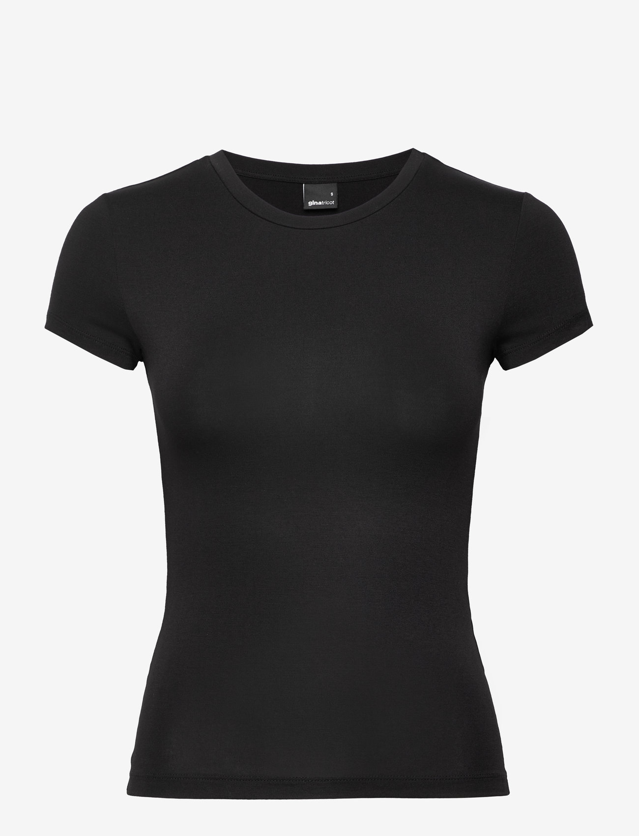 Gina Tricot - Soft touch top - t-shirts - black (9000) - 0