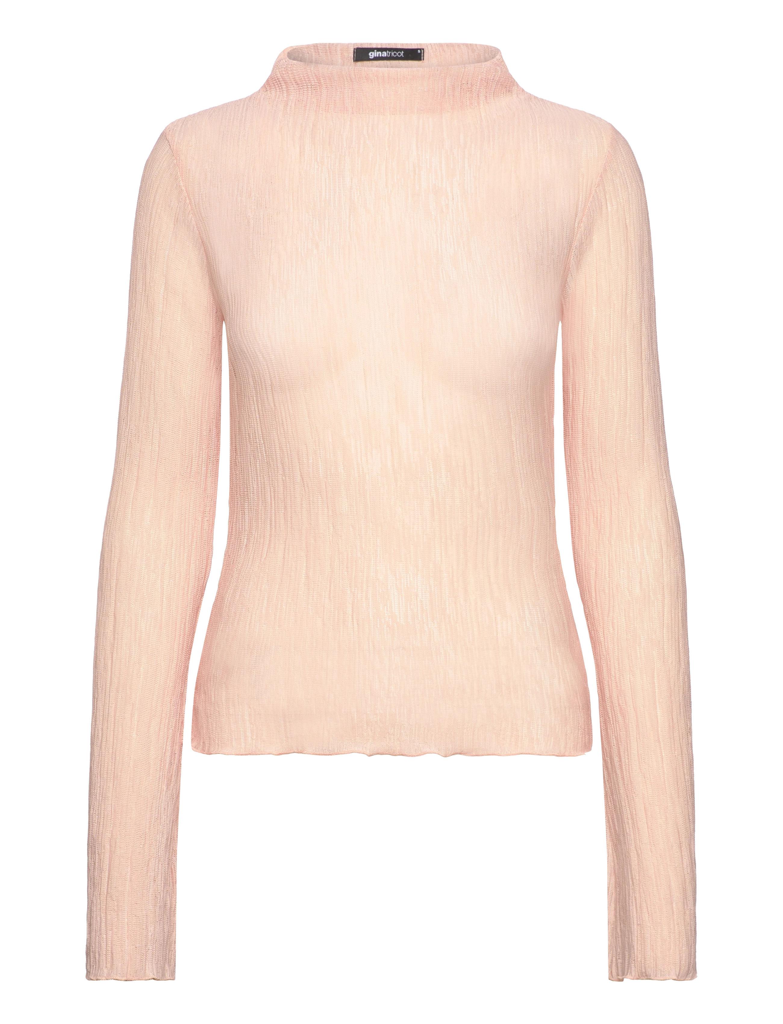 Gina Tricot - Plisse flare sleeve top - langärmlige tops - pale blush (3289) - 0