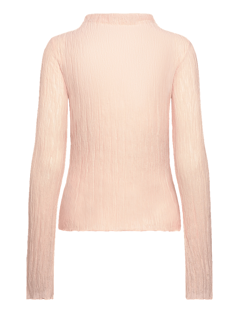 Gina Tricot - Plisse flare sleeve top - langärmlige tops - pale blush (3289) - 1