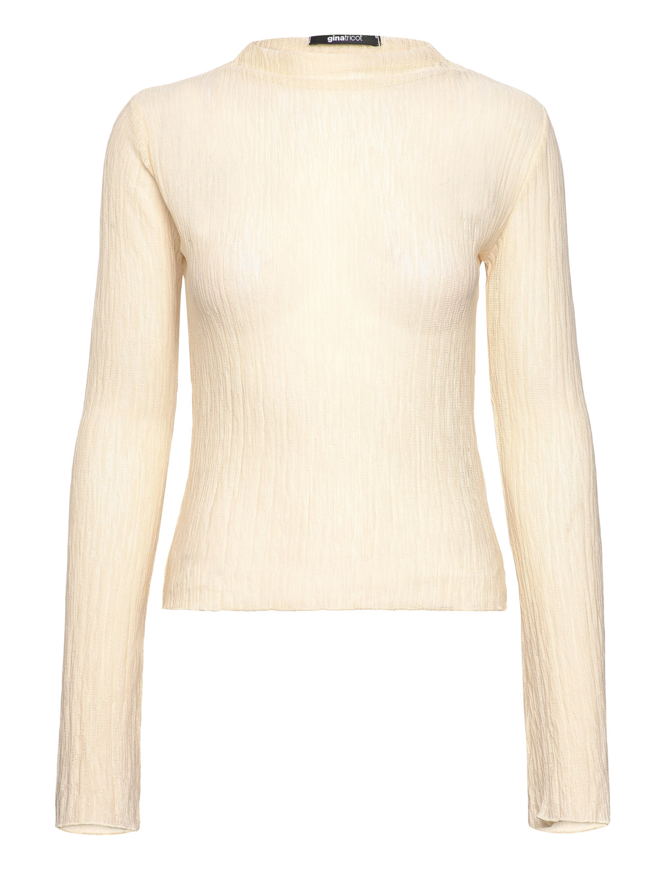 Gina Tricot - Plisse flare sleeve top - hauts à manches longues - white swan (1064) - 0