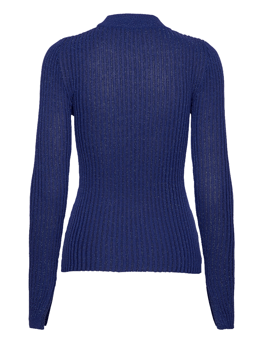 Gina Tricot - Knitted lurex top - langärmlige tops - sodalite blue (5249) - 1