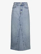 Vintage long denim skirt - LT BLUE