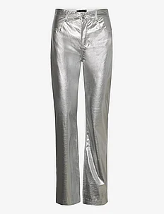 Silver pu trousers, Gina Tricot