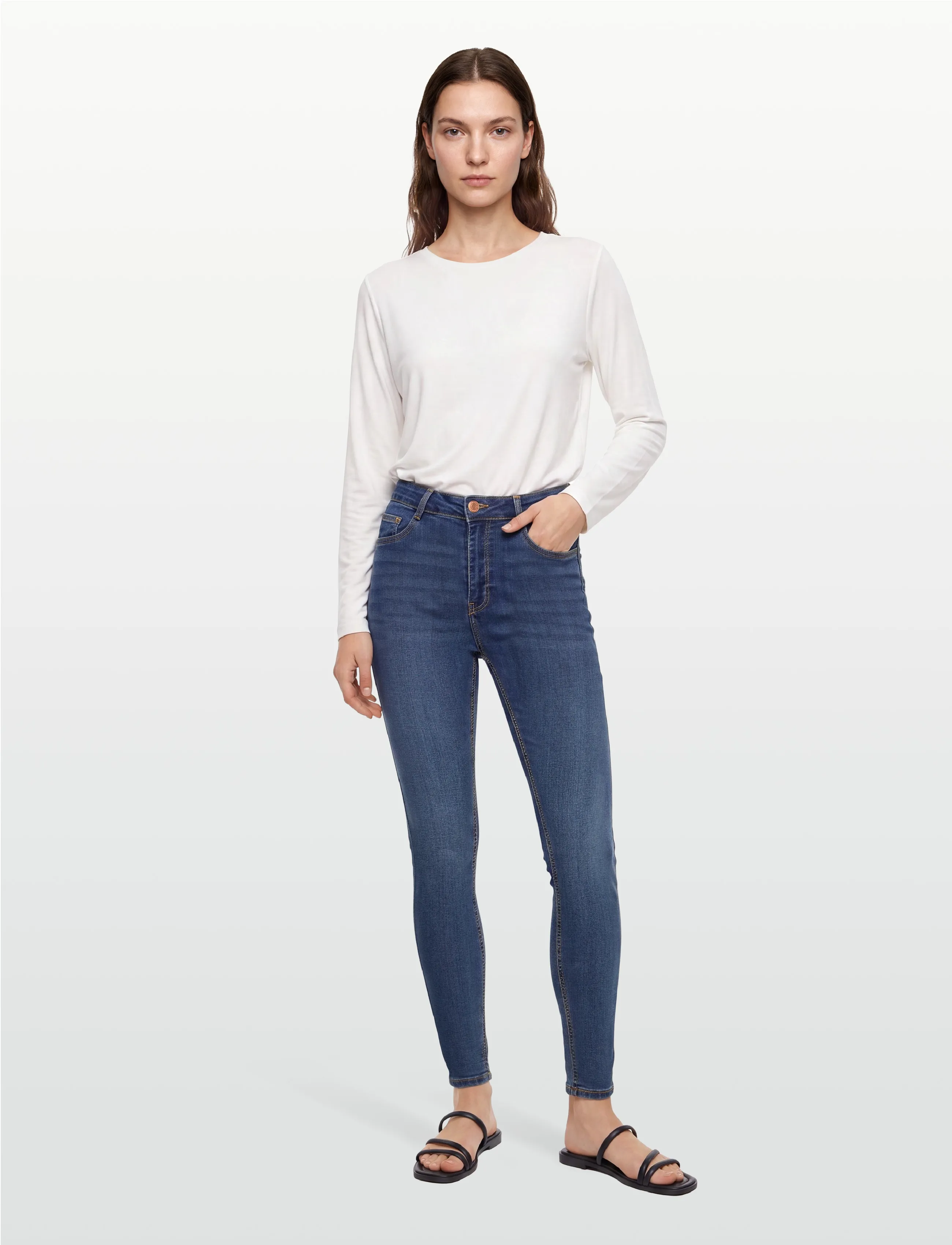 Gina Tricot Molly High Waist Jeans, XXL, Blau - Skinny, Frauen