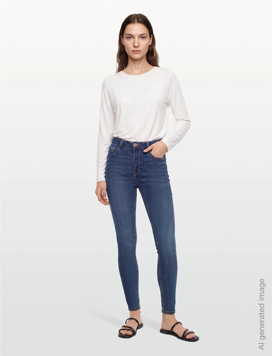 Gina Tricot - Molly high waist jeans - skinny jeans - dk blue h (5003) - 0