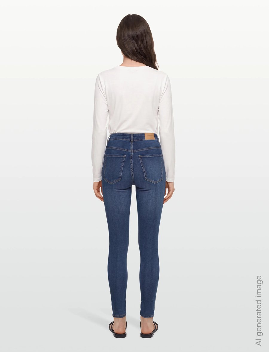 Gina Tricot - Molly high waist jeans - skinny jeans - dk blue h (5003) - 4