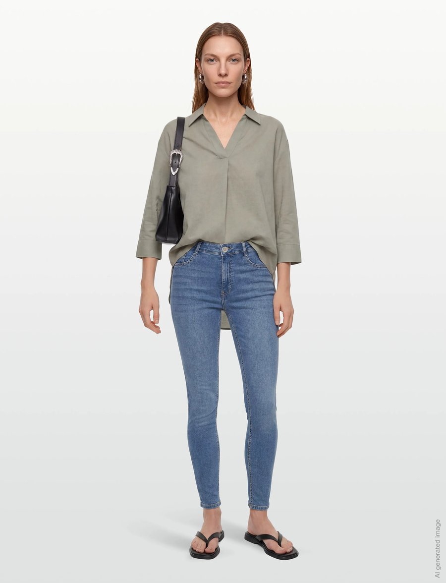 Gina Tricot - Molly high waist jeans - skinny jeans - midblue g (5545) - 0