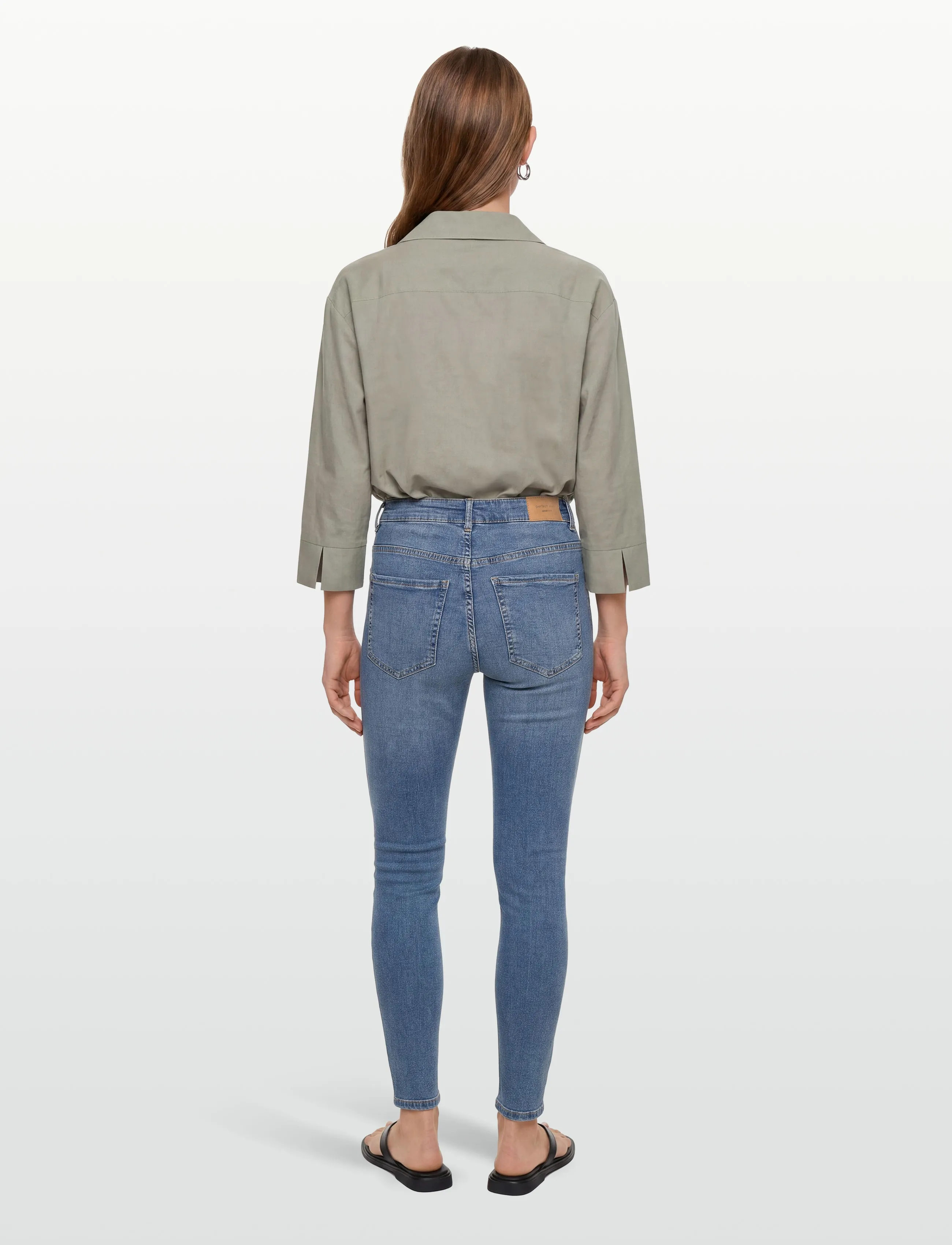 Gina Tricot - Molly high waist jeans - liibuvad teksad - midblue g (5545) - 4