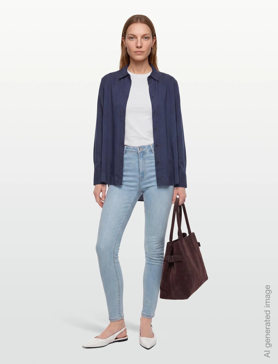 Gina Tricot - Molly high waist jeans - liibuvad teksad - sky blue - 0