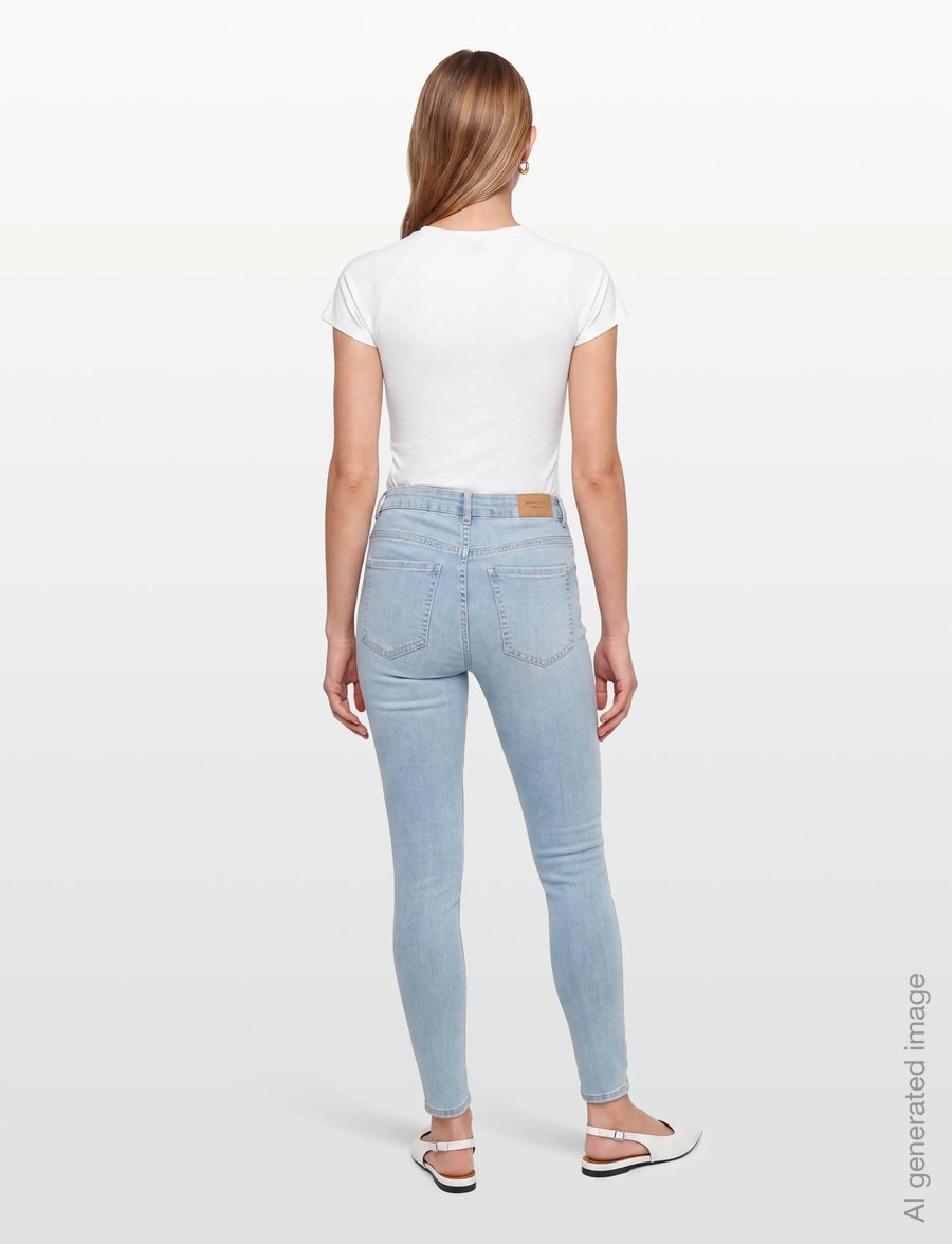 Gina Tricot - Molly high waist jeans - liibuvad teksad - sky blue - 4