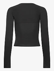 Gina Tricot - Soft touch square neck top - langärmlige tops - black (9000) - 1