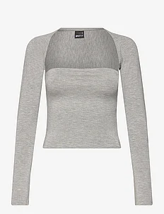 Soft touch square neck top, Gina Tricot