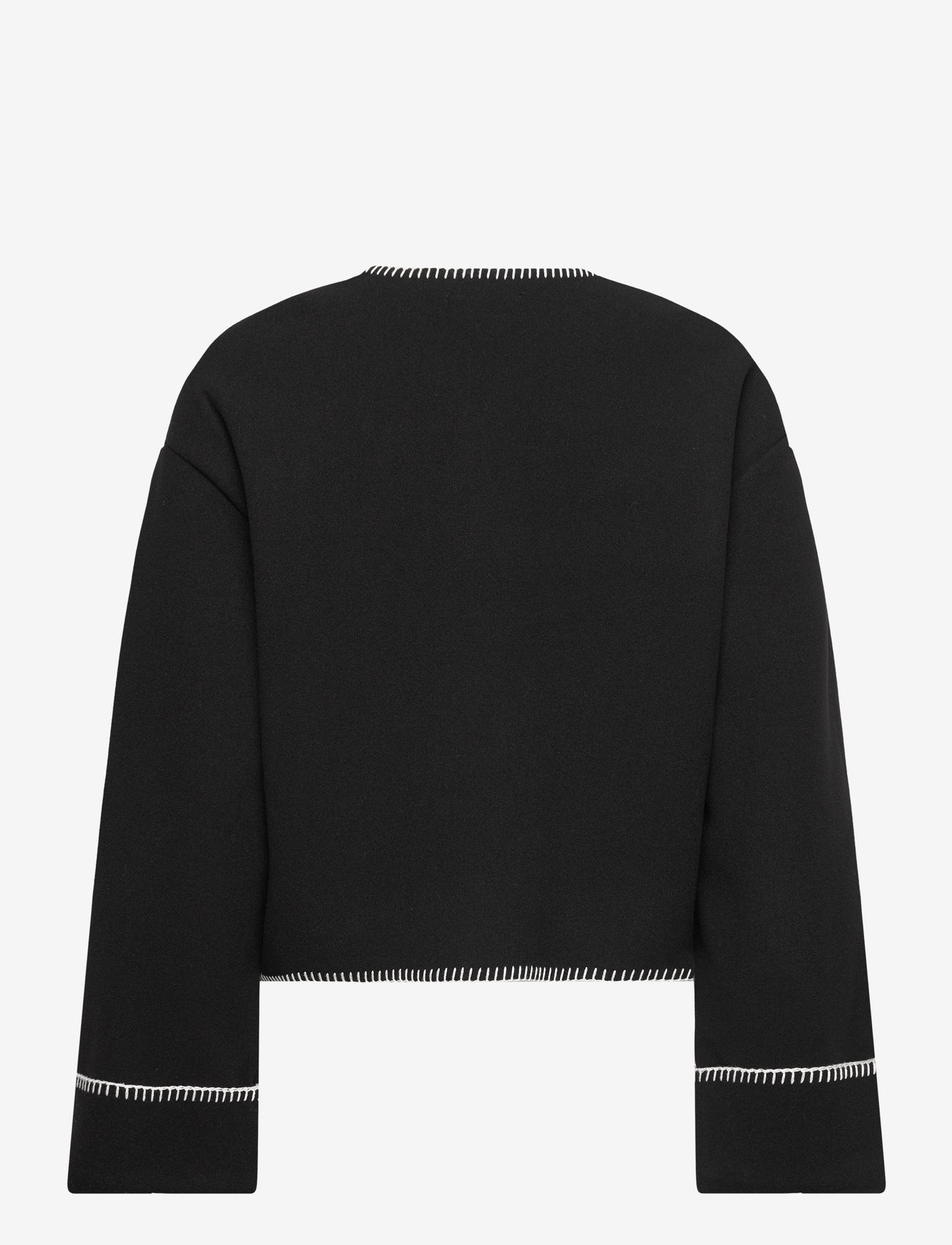 Gina Tricot - Blanket stitch jacket - höstjackor - black (9000) - 1