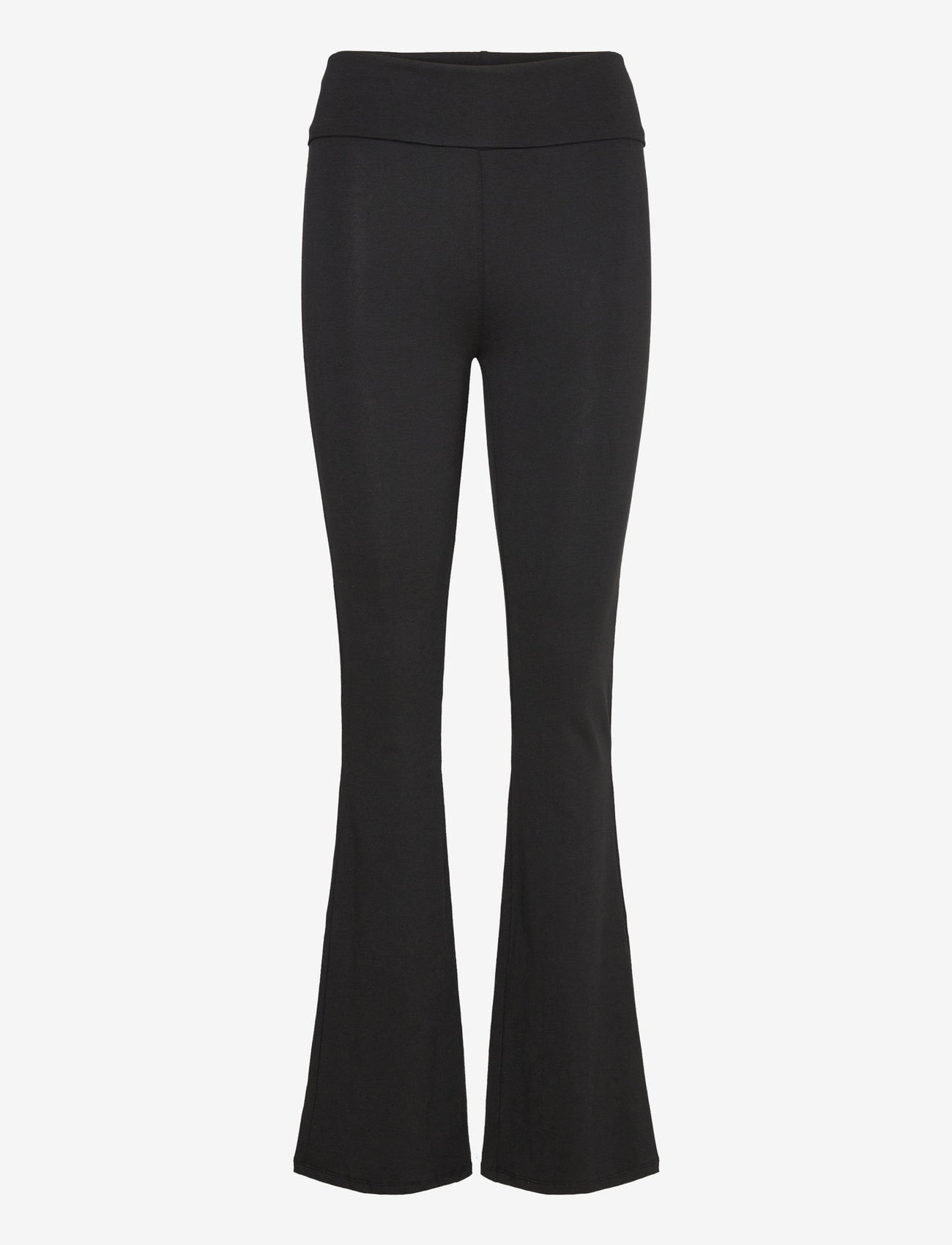 Gina Tricot - Soft touch folded trouser - flares - black (9000) - 0