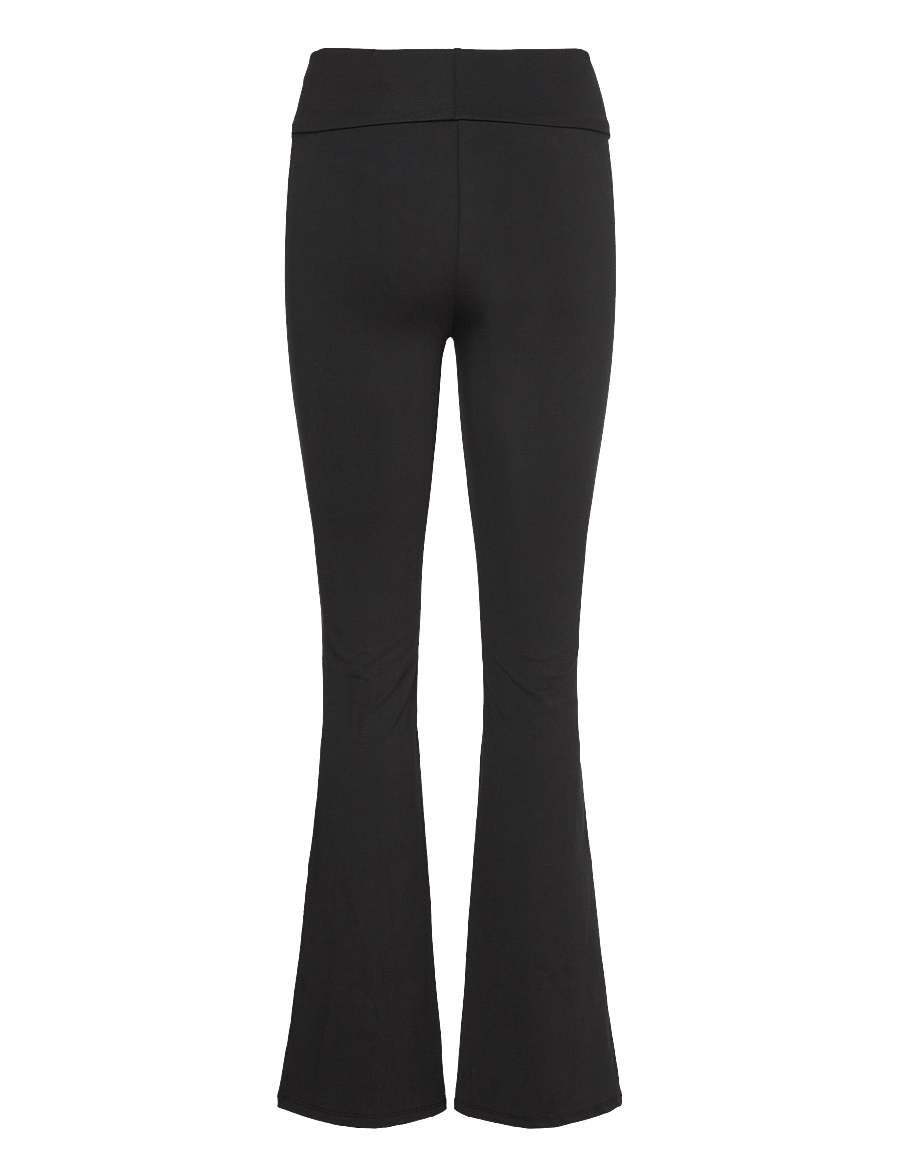 Gina Tricot - Soft touch folded trouser - schlaghosen - black (9000) - 2
