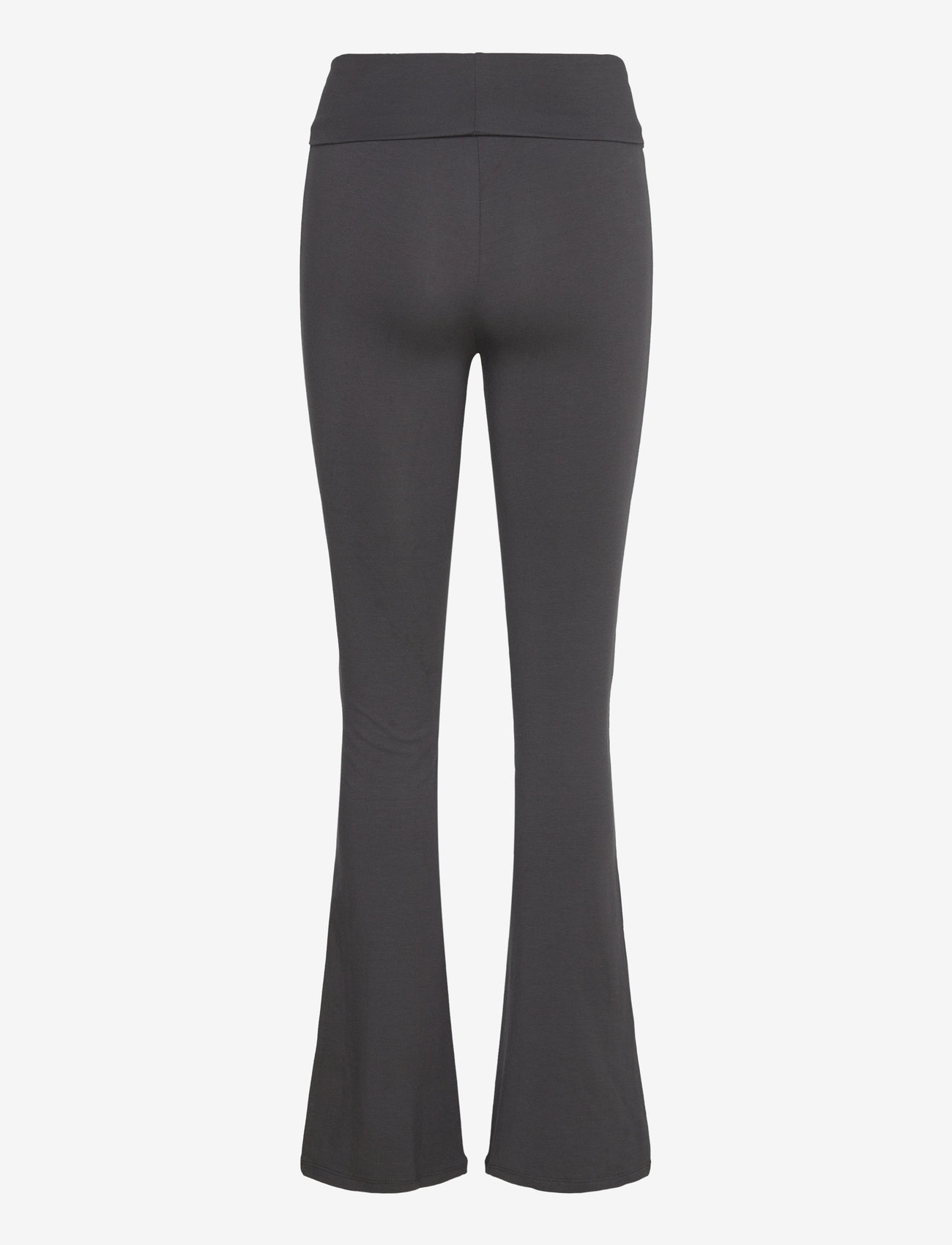 Gina Tricot - Soft touch folded trouser - utsvängda byxor - stone (7419) - 1