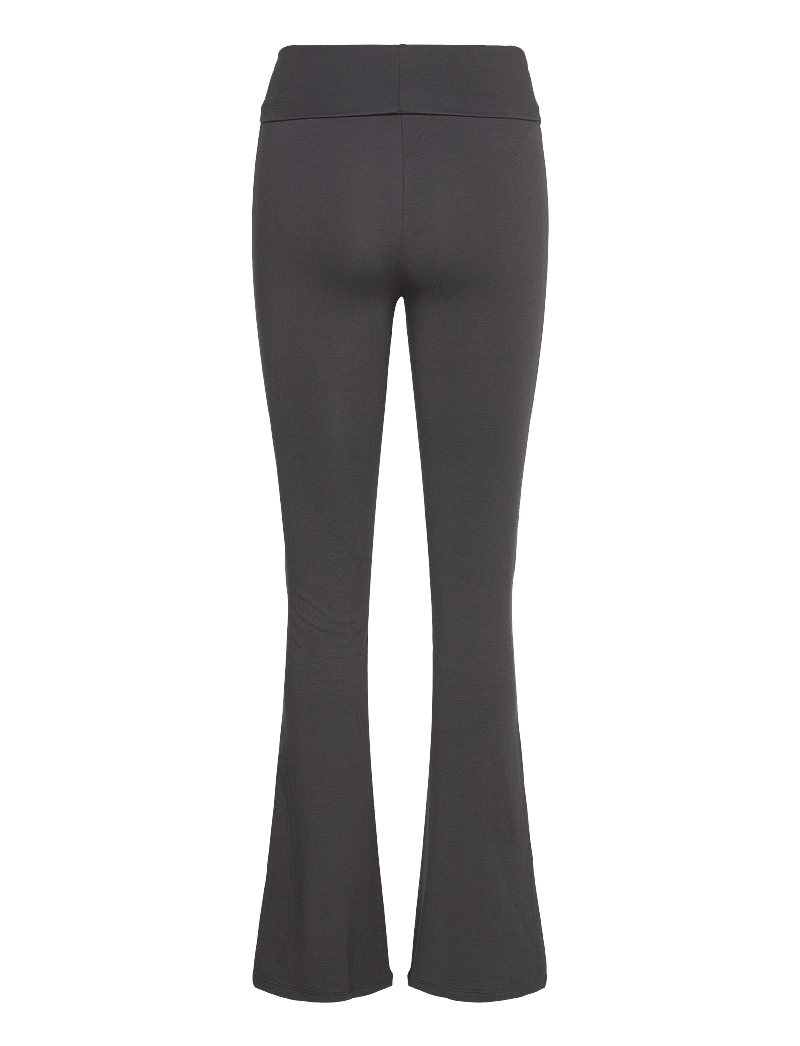 Gina Tricot - Soft touch folded trouser - utsvängda byxor - stone (7419) - 1