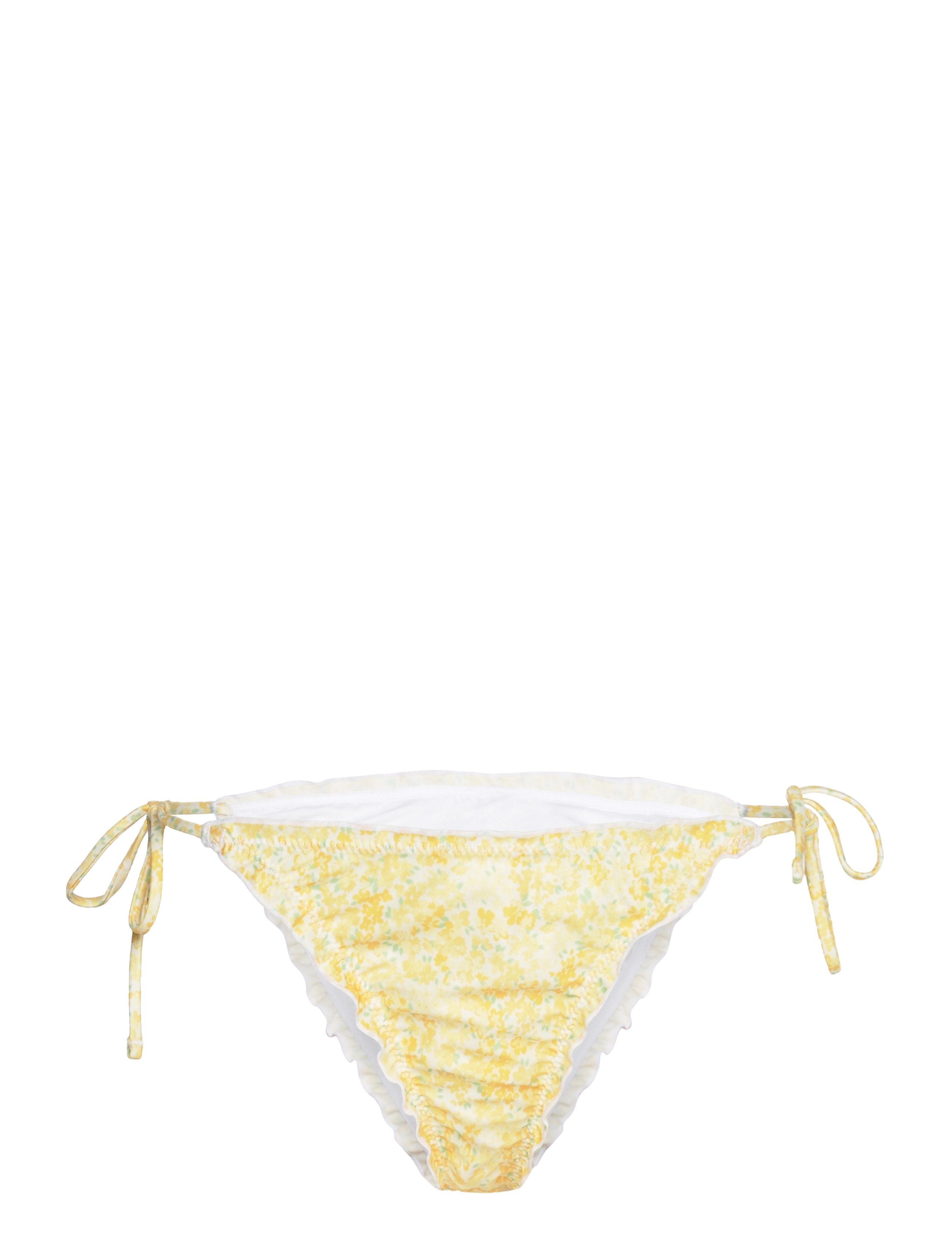 Gina Tricot Soft Flounce Bikini Brief, L, Yellow, Bikinitrusser > Bikinier Med Sidebånd, Dame