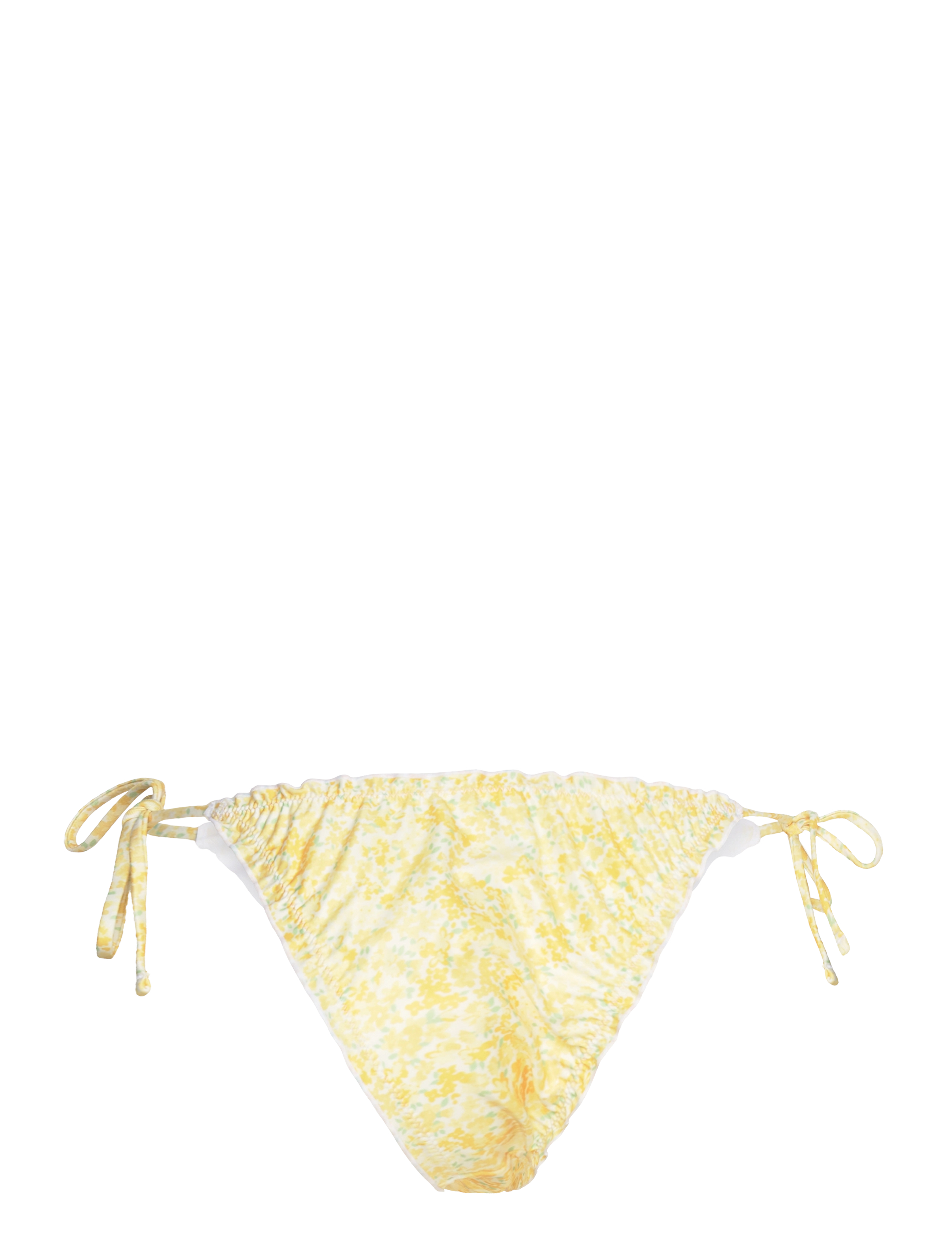 Gina Tricot - Soft flounce bikini brief - küljele seotavad bikiinid - yellow ditsy (2502) - 1