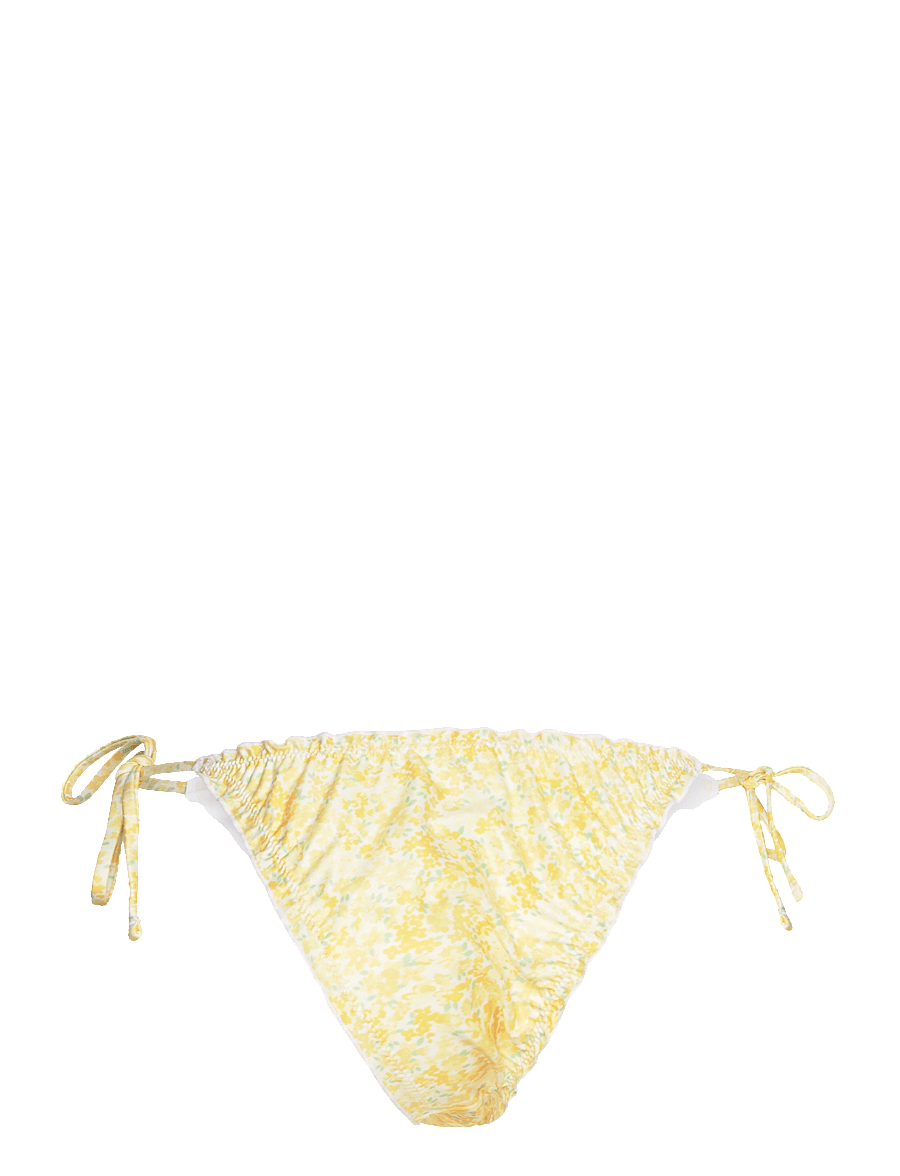 Gina Tricot - Soft flounce bikini brief - side tie bikinier - yellow ditsy (2502) - 1