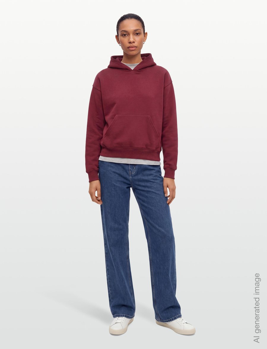 Gina Tricot - Iconic hoodie - kapuutsiga pusad - maroon banner - 0
