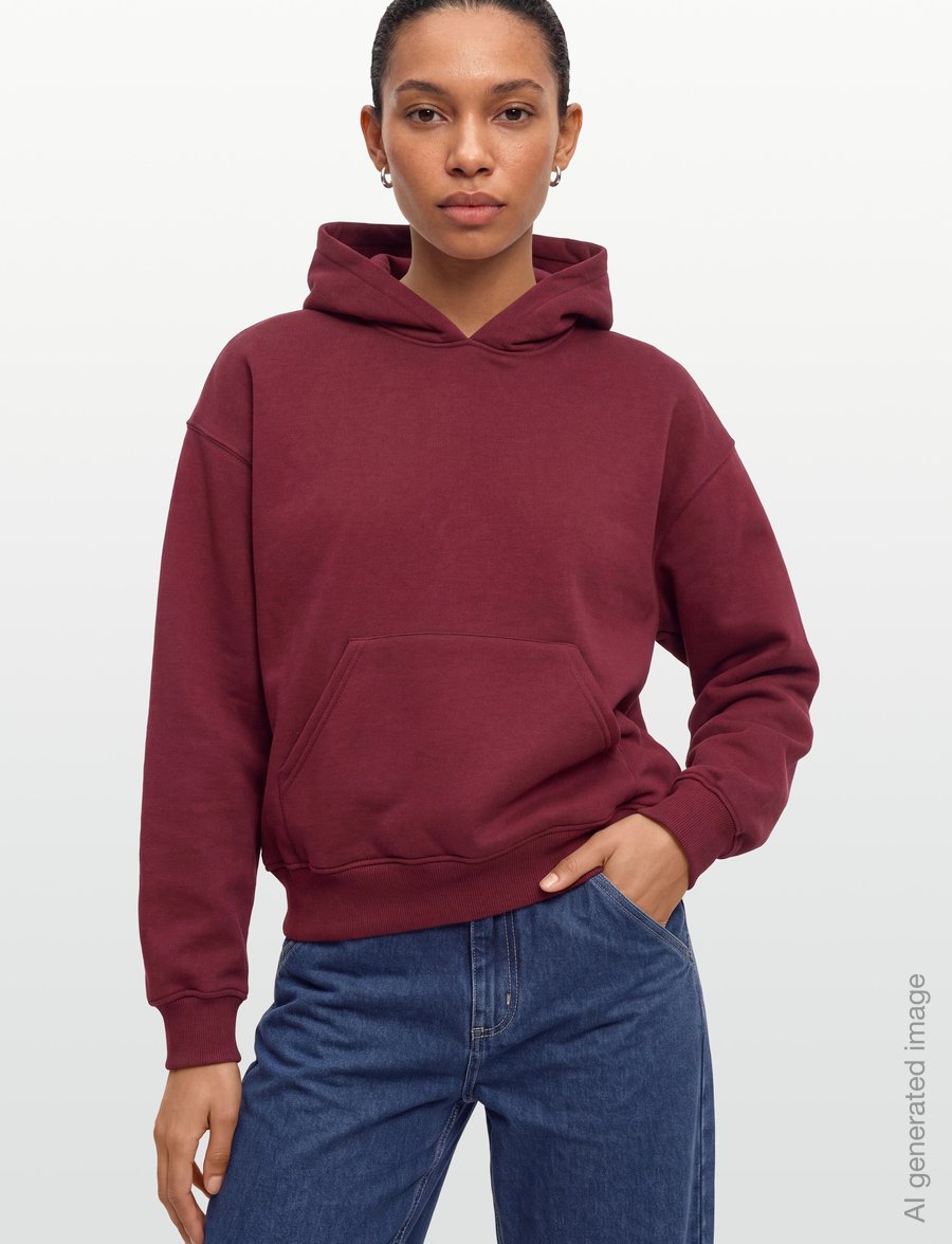 Gina Tricot - Iconic hoodie - kapuutsiga pusad - maroon banner - 3