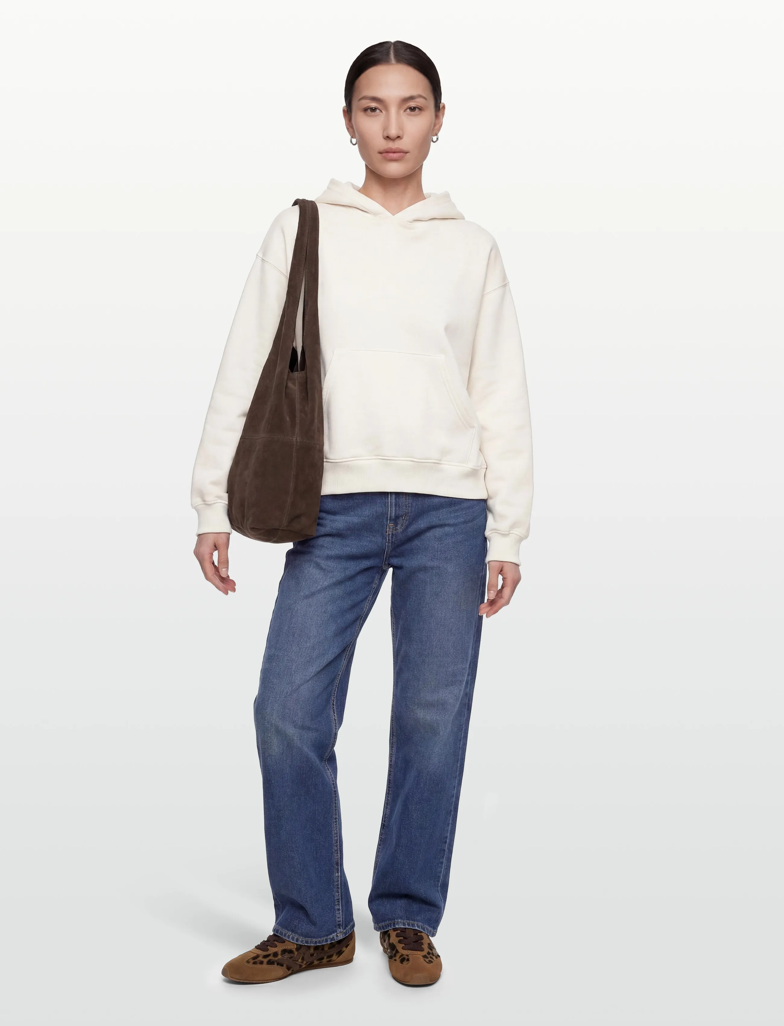 Gina Tricot - Basic original hoodie - hættetrøjer - tofu (7170) - 0