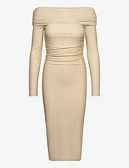 Gina Tricot - Gold off shoulder midi dress - bodycon dresses - gold - 0