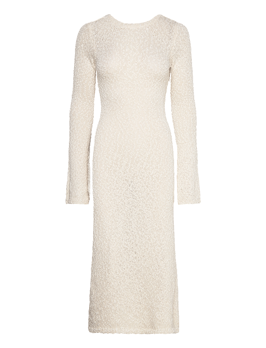 Gina Tricot - Knitted bouclé dress - konfirmationstøj - offwhite - 0