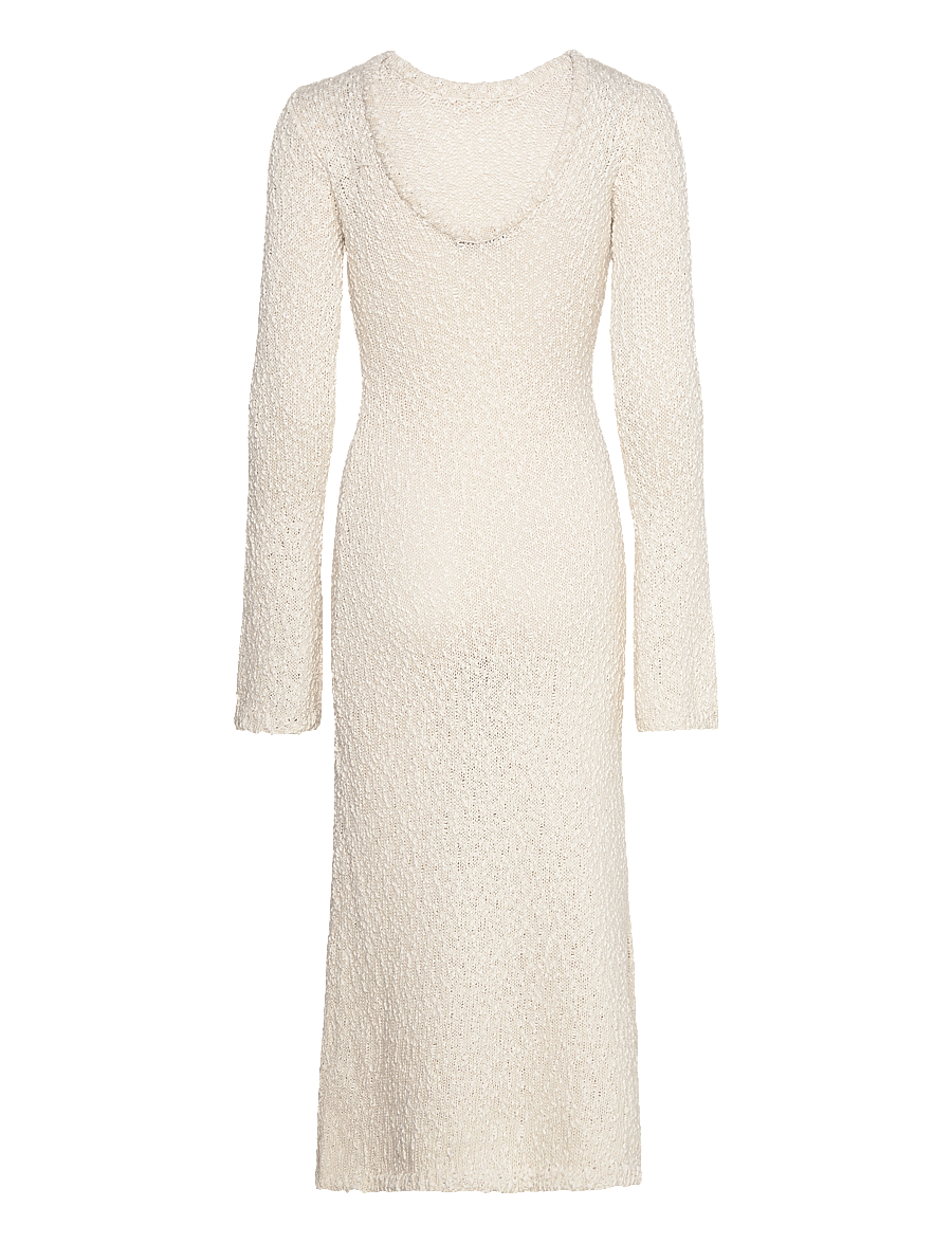 Gina Tricot - Knitted bouclé dress - konfirmationstøj - offwhite - 1