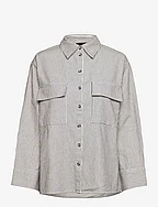 Oversized striped shirt - WHITE/STRIPE (1038)
