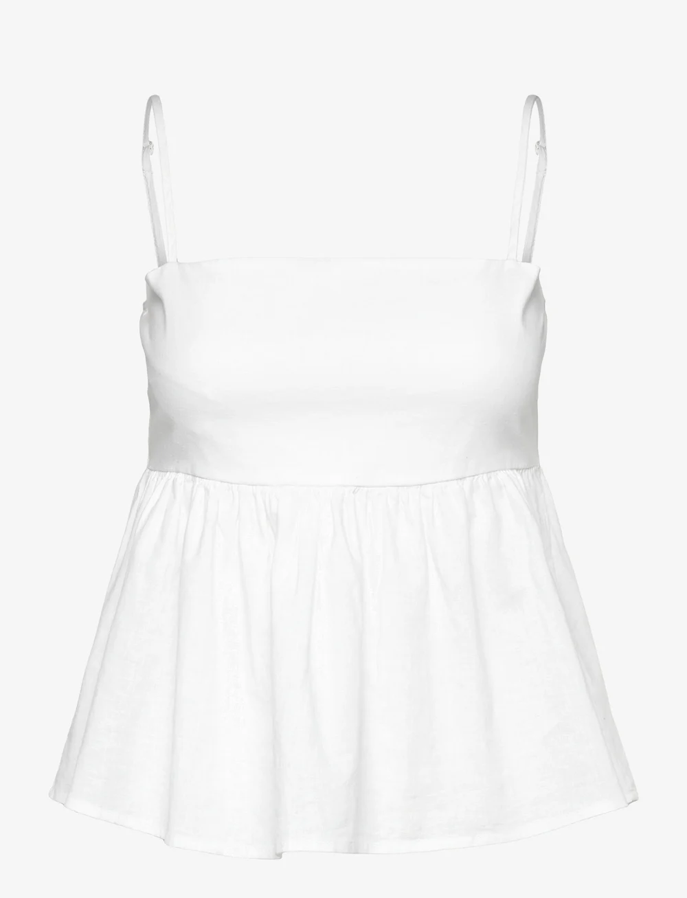 Gina Tricot - Linen blend singlet - Ärmlösa blusar - white (1000) - 0