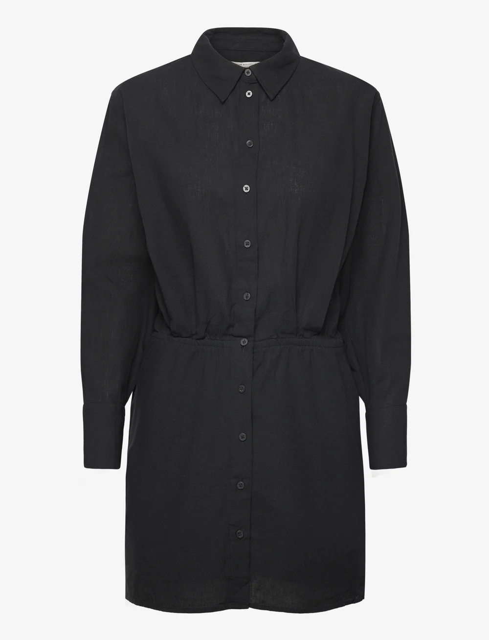 Gina Tricot - Linen blend shirt dress - shirt dresses - black (9000) - 0