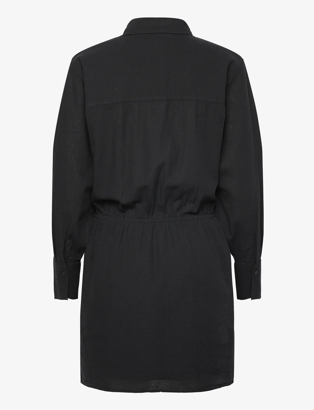 Gina Tricot - Linen blend shirt dress - shirt dresses - black (9000) - 1