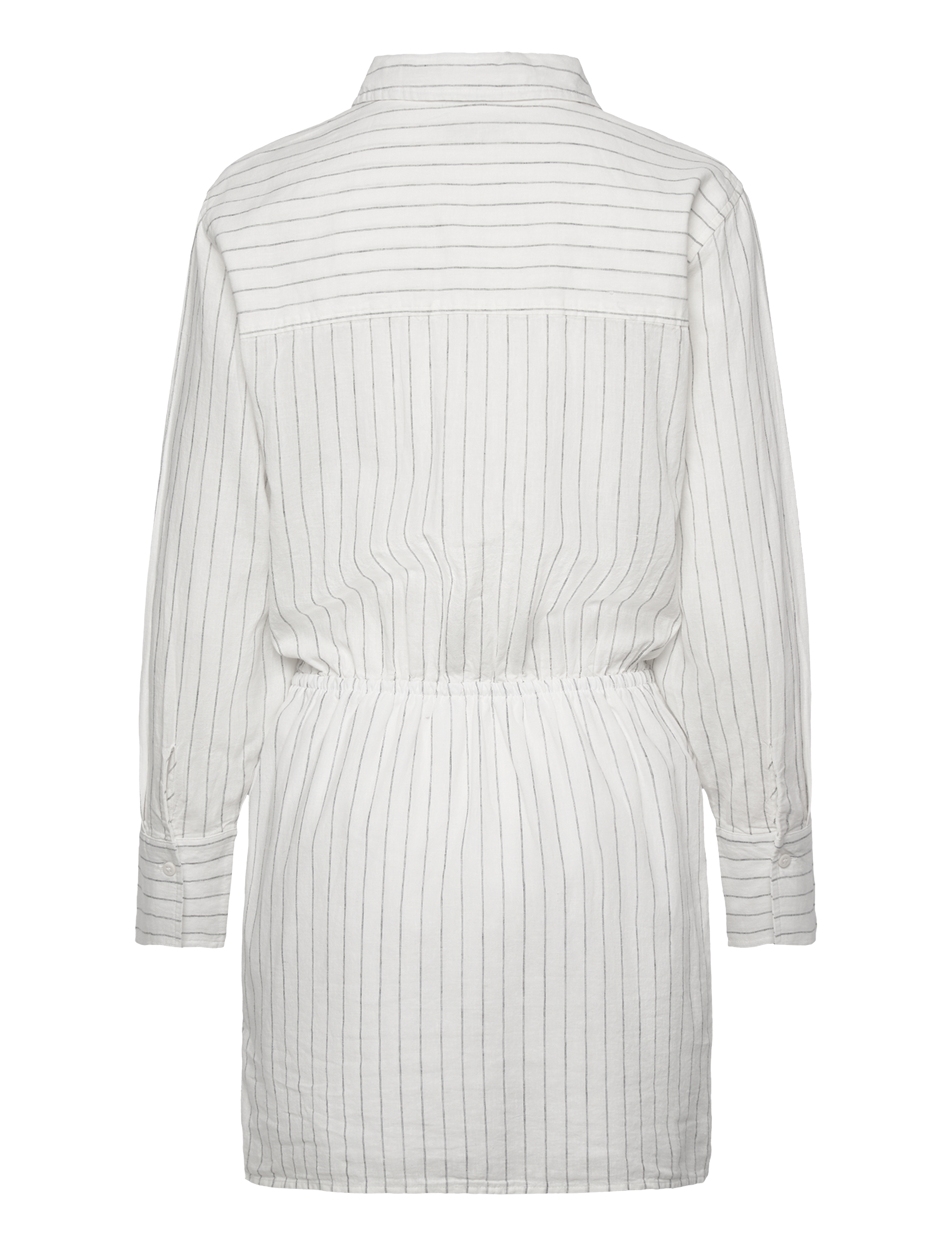 Gina Tricot - Linen blend shirt dress - marškinių tipo suknelės - black stripe (9782) - 1