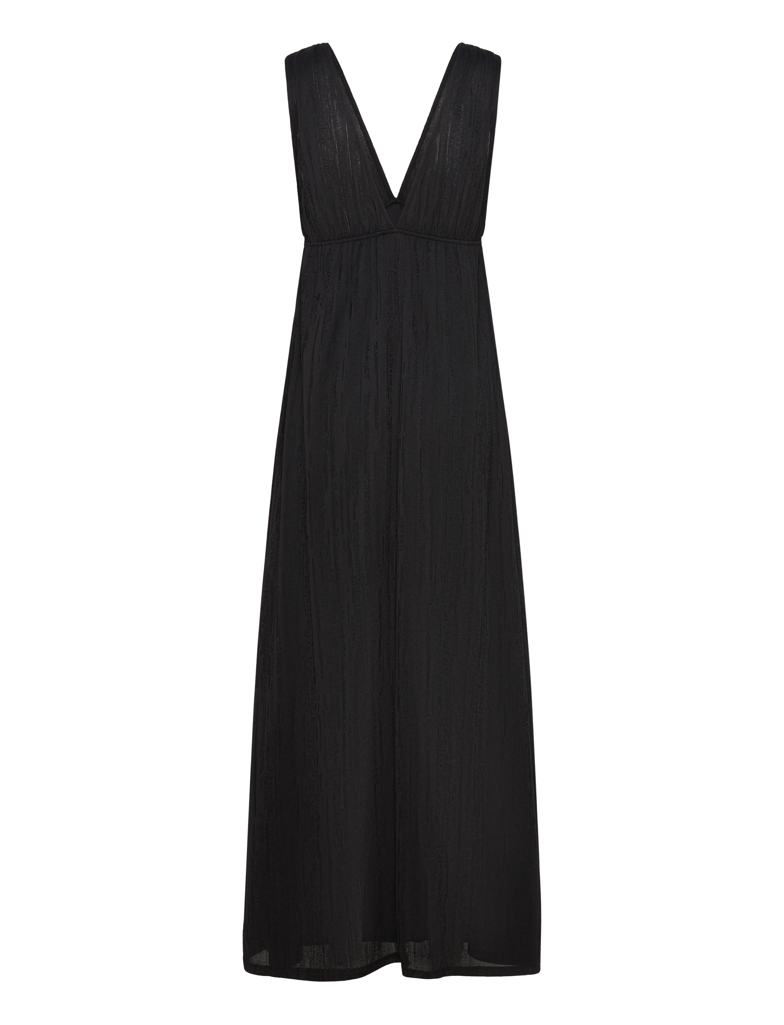 Gina Tricot - Deep v maxi dress - maxiklänningar - black (9000) - 1