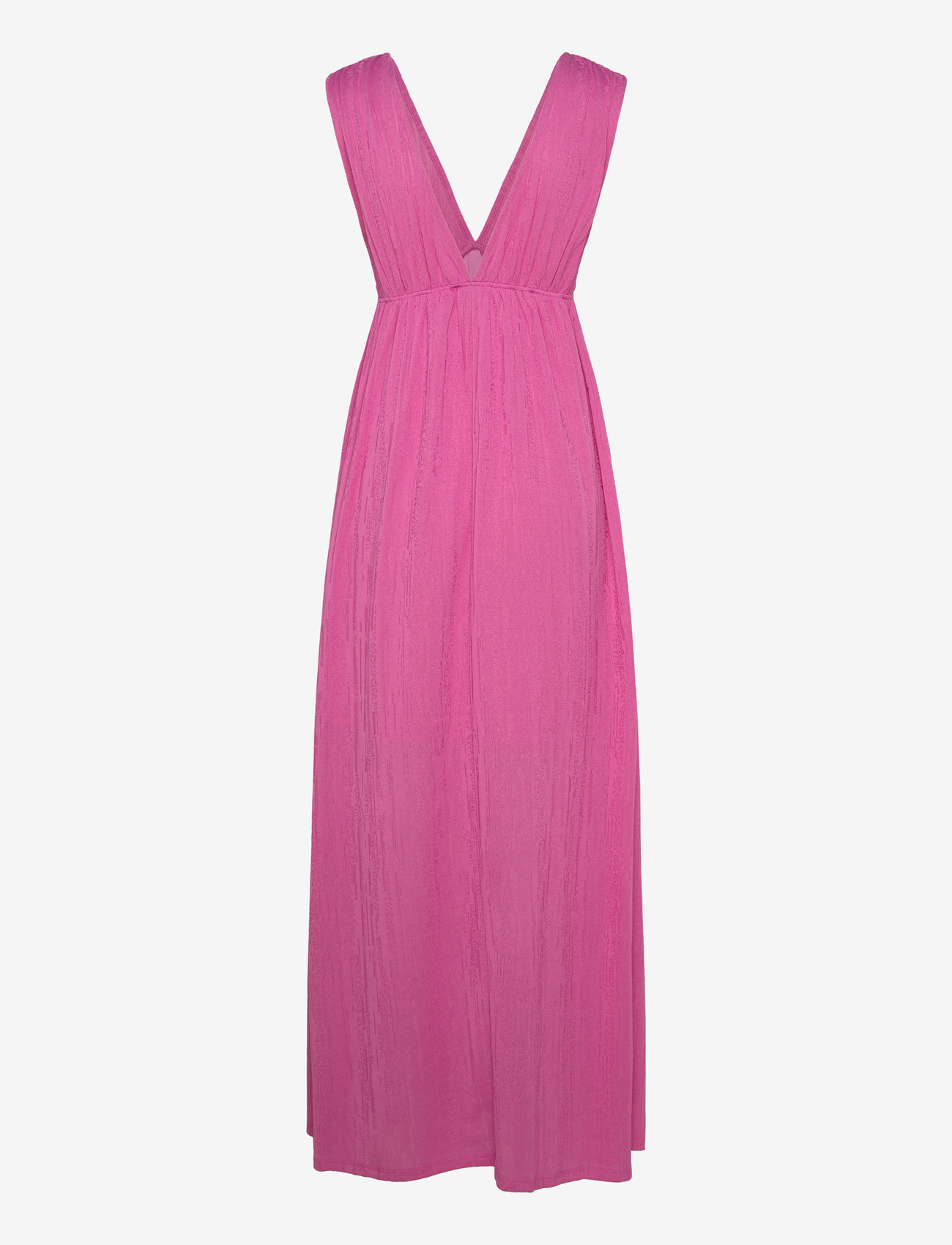 Gina Tricot - Deep v maxi dress - maksikleidid - super pink (3107) - 1