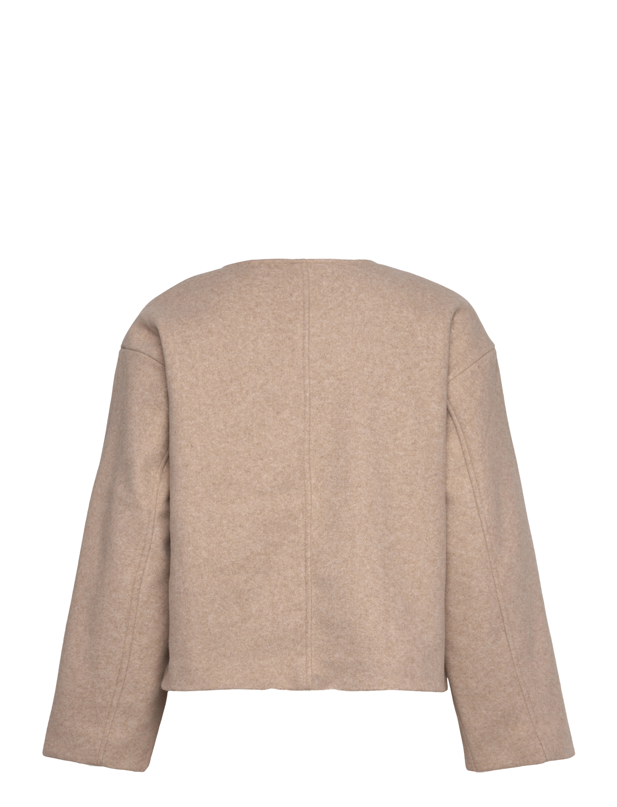 Gina Tricot - Round neck short jacket - vinterjakker - beige melange (1186) - 1