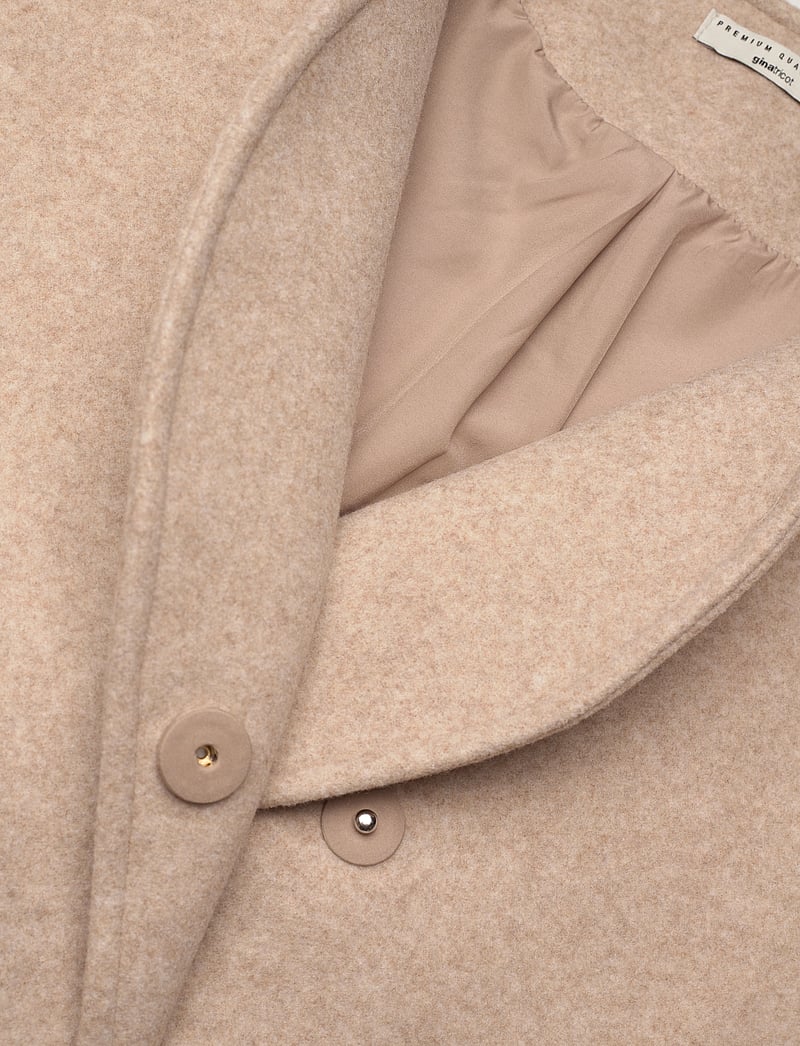 Gina Tricot - Round neck short jacket - vinterjackor - beige melange (1186) - 2