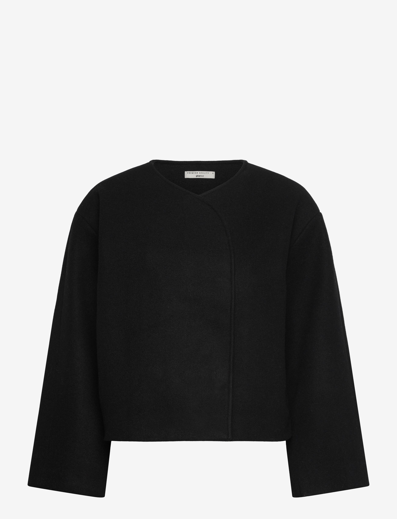 Gina Tricot - Round neck short jacket - vinterjakker - black (9000) - 0