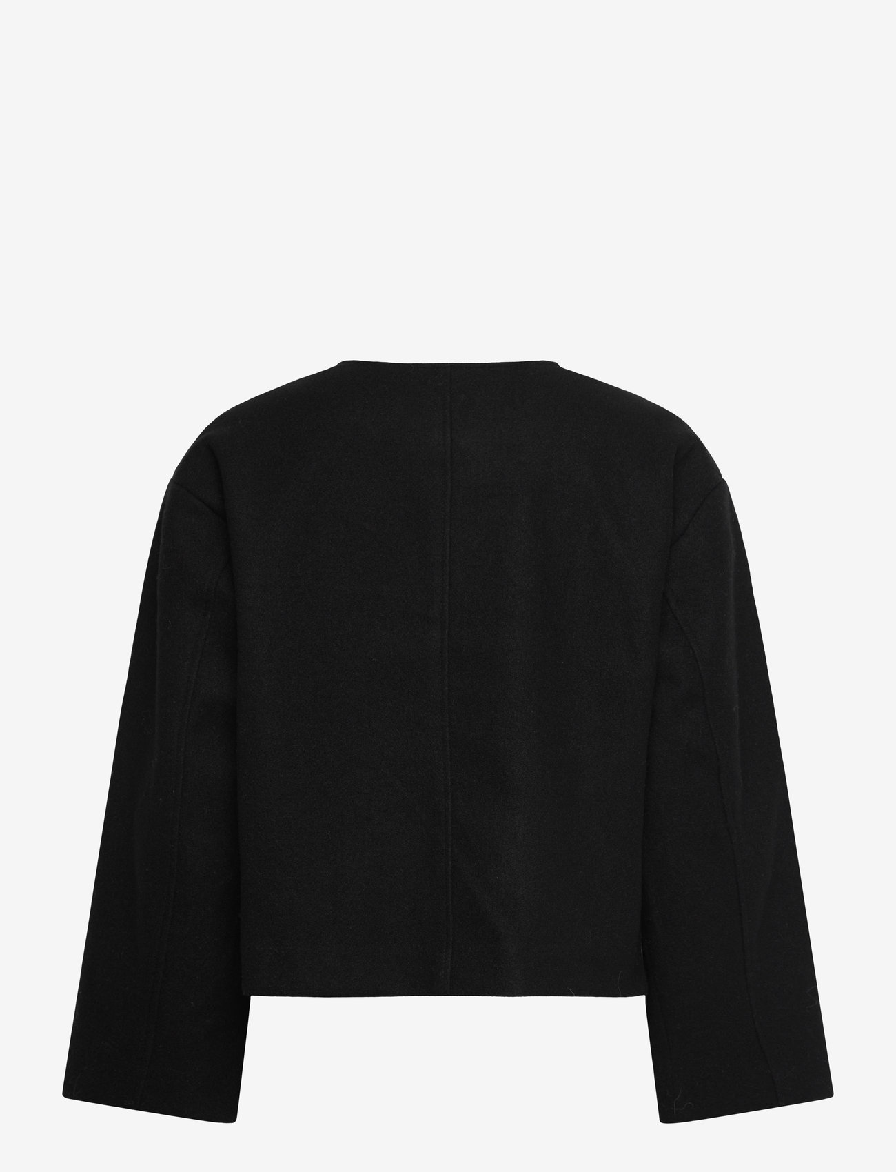 Gina Tricot - Round neck short jacket - vinterjakker - black (9000) - 1