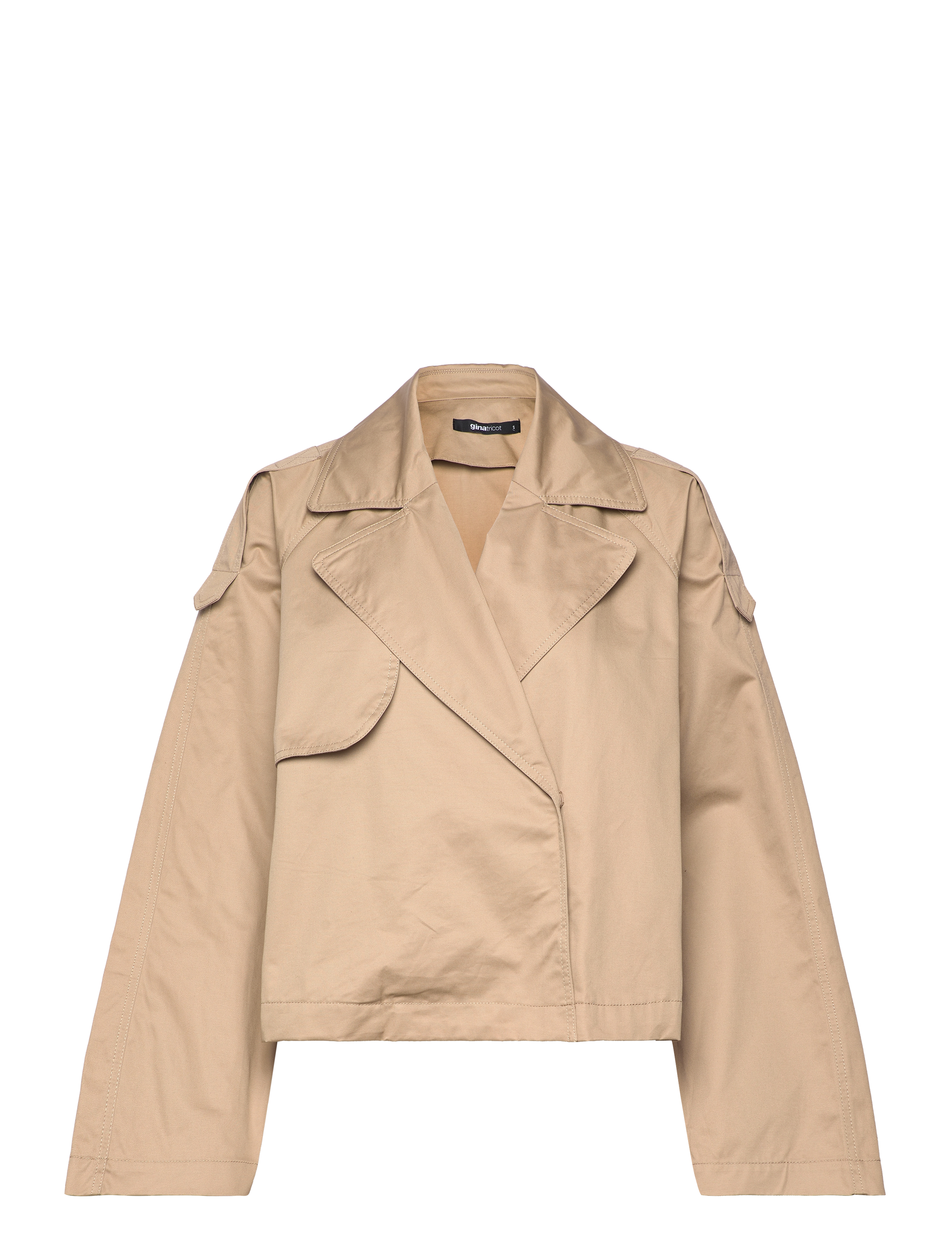 Gina Tricot Short Trench Coat, XL, Jackets, Beige - Light-summer Jacket, Frauen